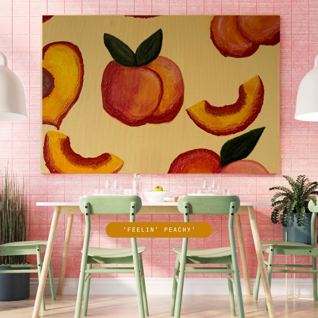 'Feelin' Peachy': Original Canvas