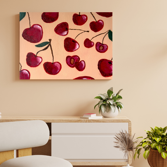 'Cherry On Top': Original Canvas
