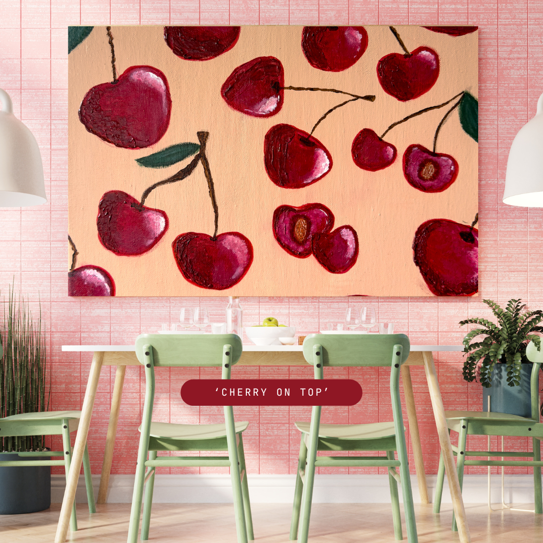 'Cherry On Top': Original Canvas