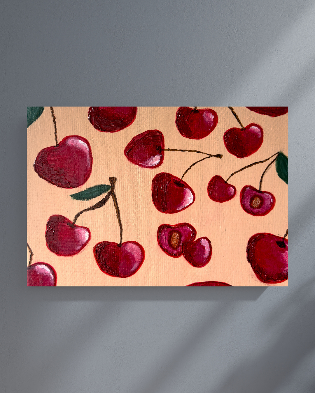 'Cherry On Top': Original Canvas